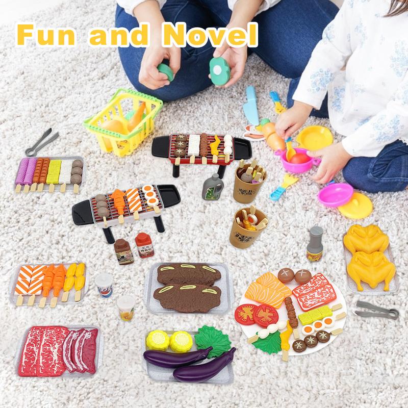 Children's Miniature Food Kitchen Set Barbecue Toy Parentchild Play House Educational Kitchen Pretend Toy