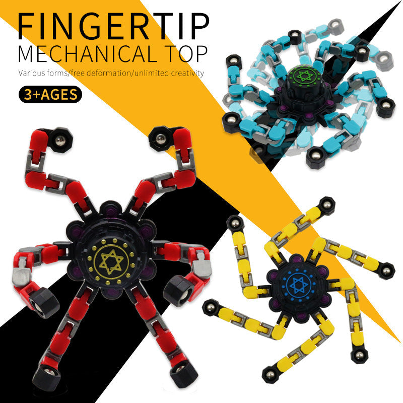 Fingertip mechanical top diy deformation toys