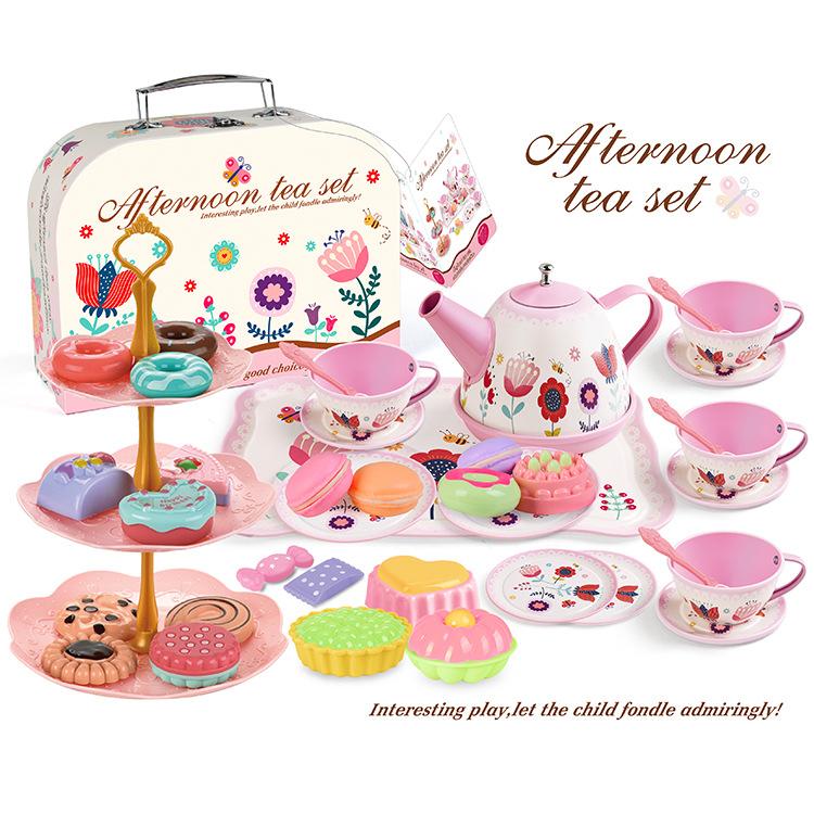 Prentend Play House Afternoon Tea Set Multiple Desserts