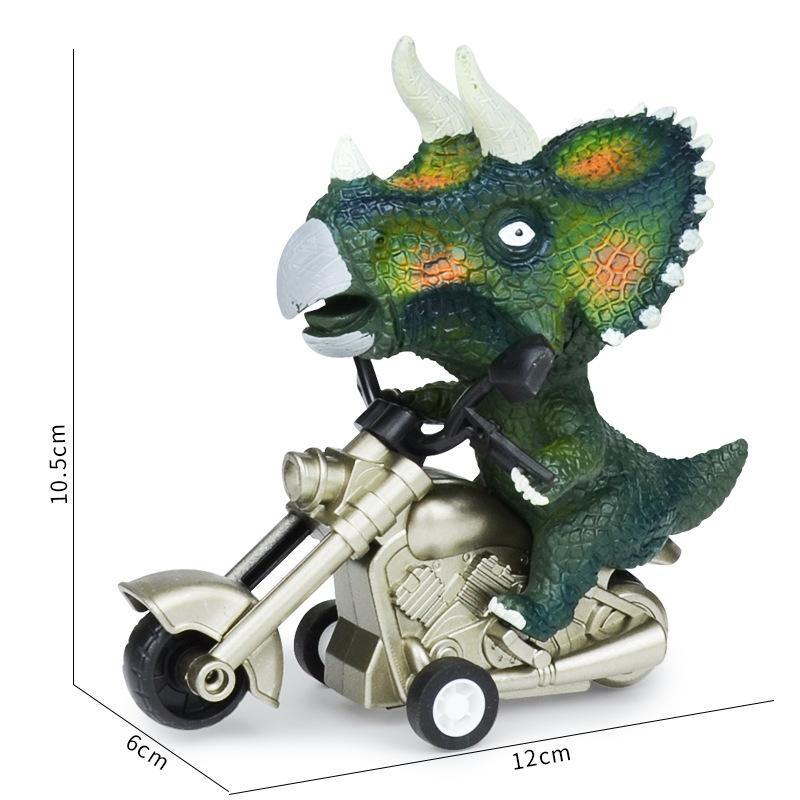 Inertial Dinosaur Motorcycle Pull Back Car