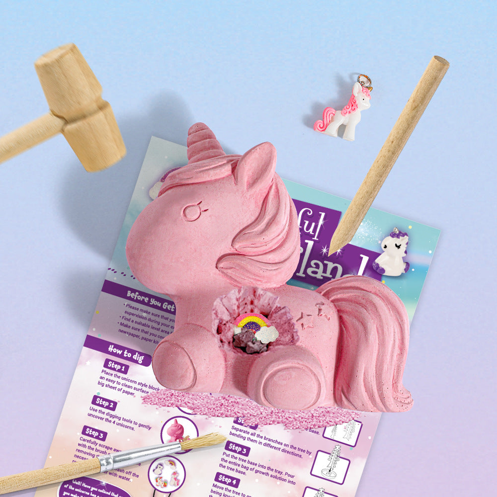 Stem Paper Tree Growing Unicorn Digging 2 In 1 Set