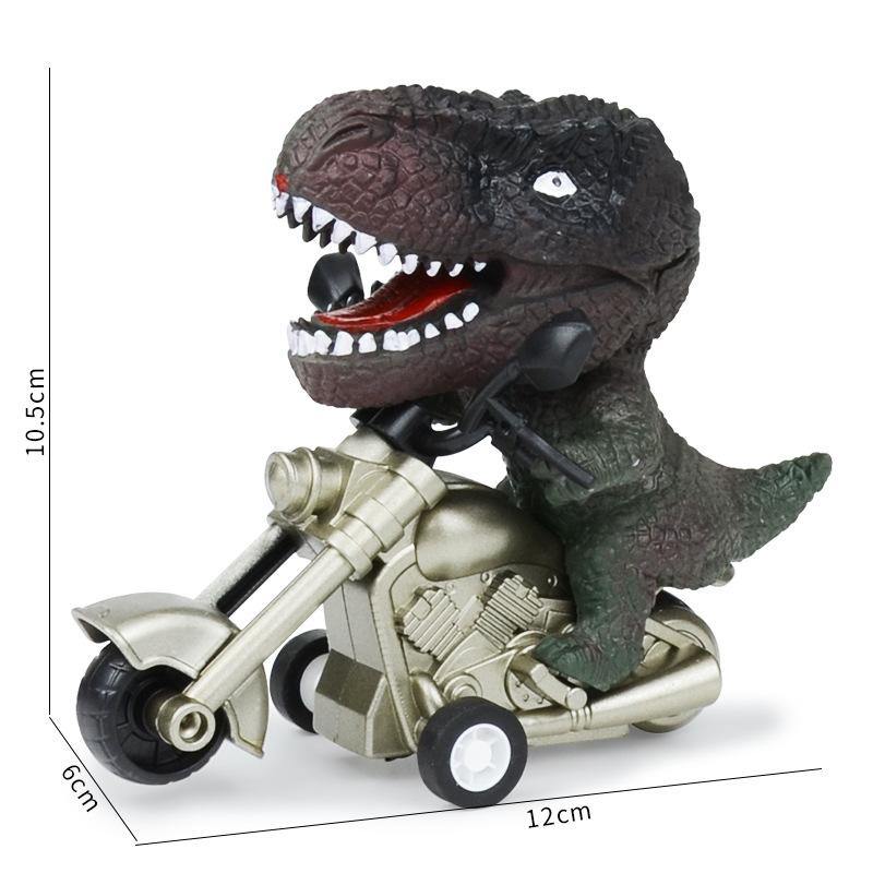 Inertial Dinosaur Motorcycle Pull Back Car