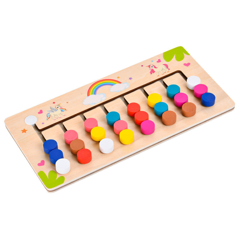 Eight-color walking game chess logical training board