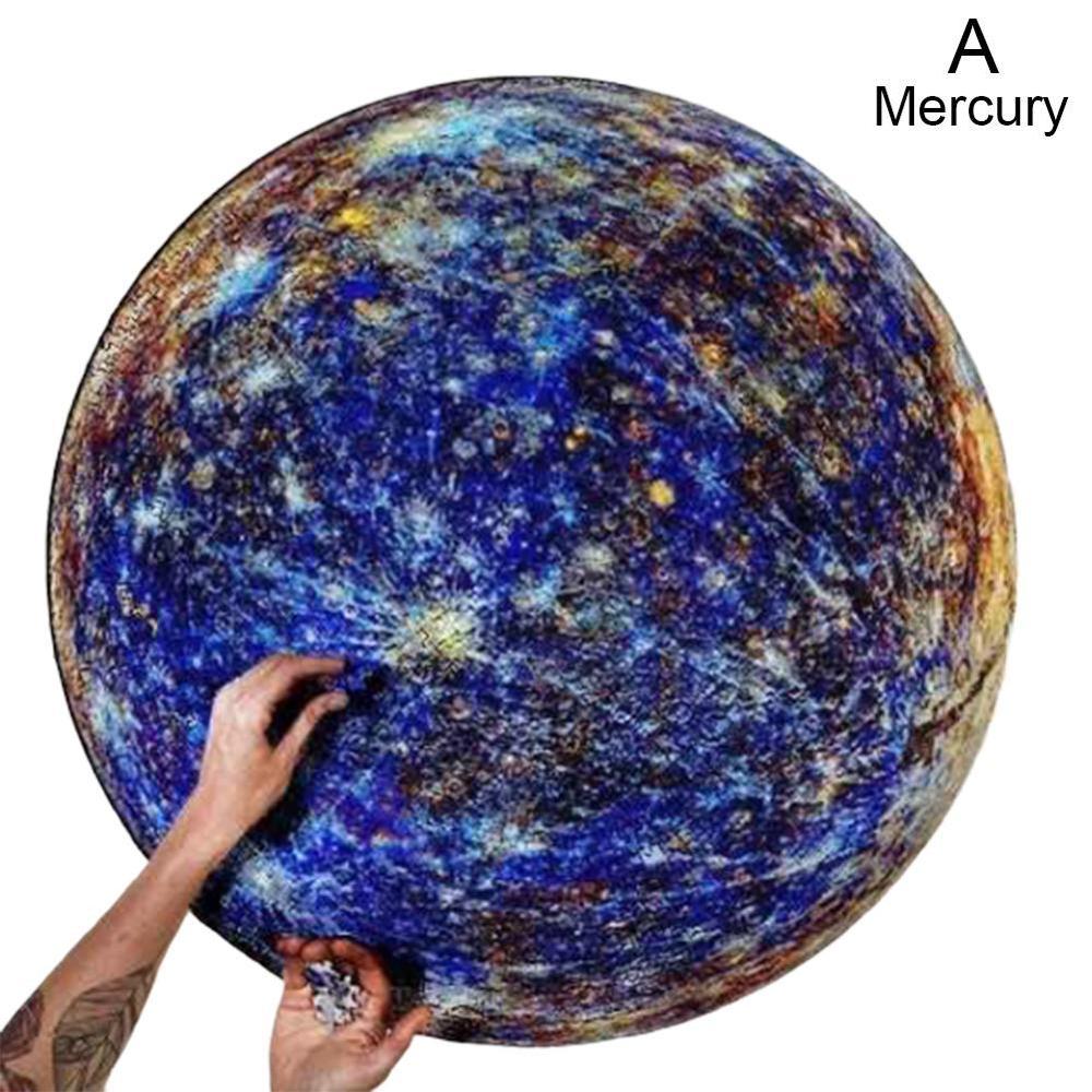 1000 Pieces Moon Earth Round Puzzle Toys