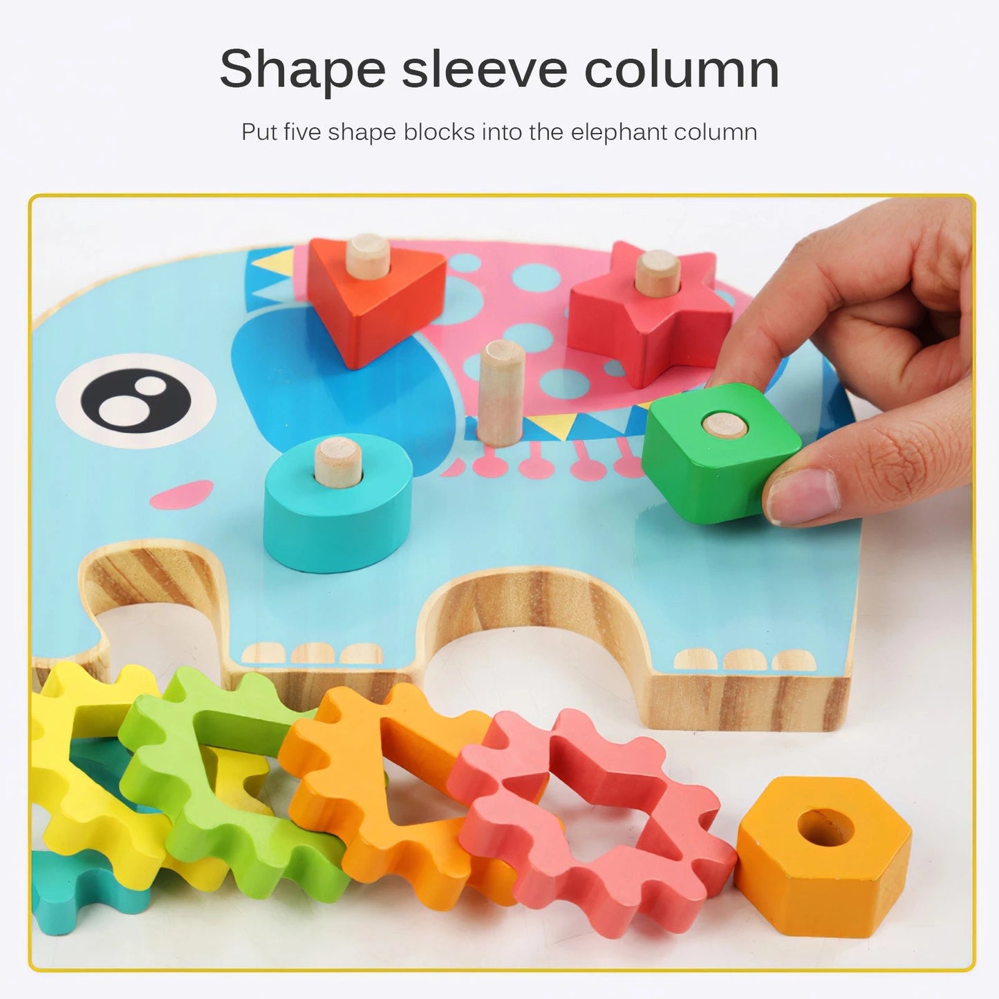 Matching Wooden Board Children Learning Gear Puzzle Toys