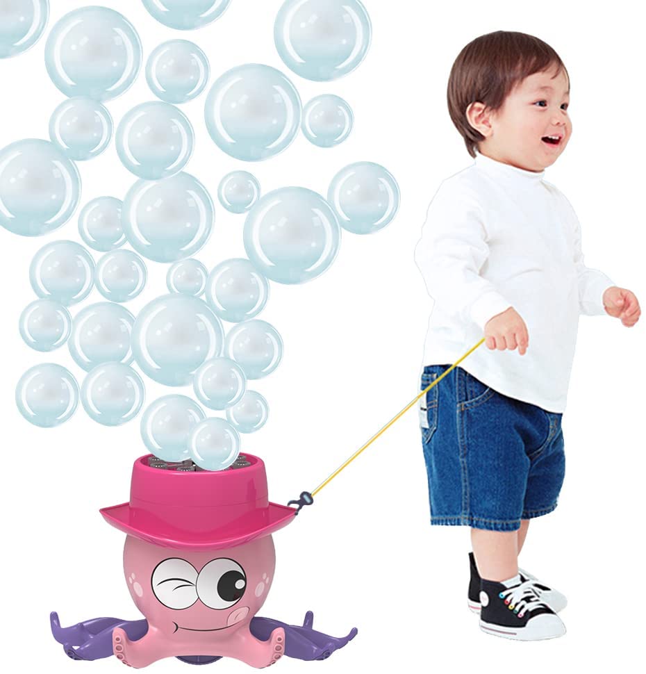 Octopus Bubble Machine for Kids Pull String Toy