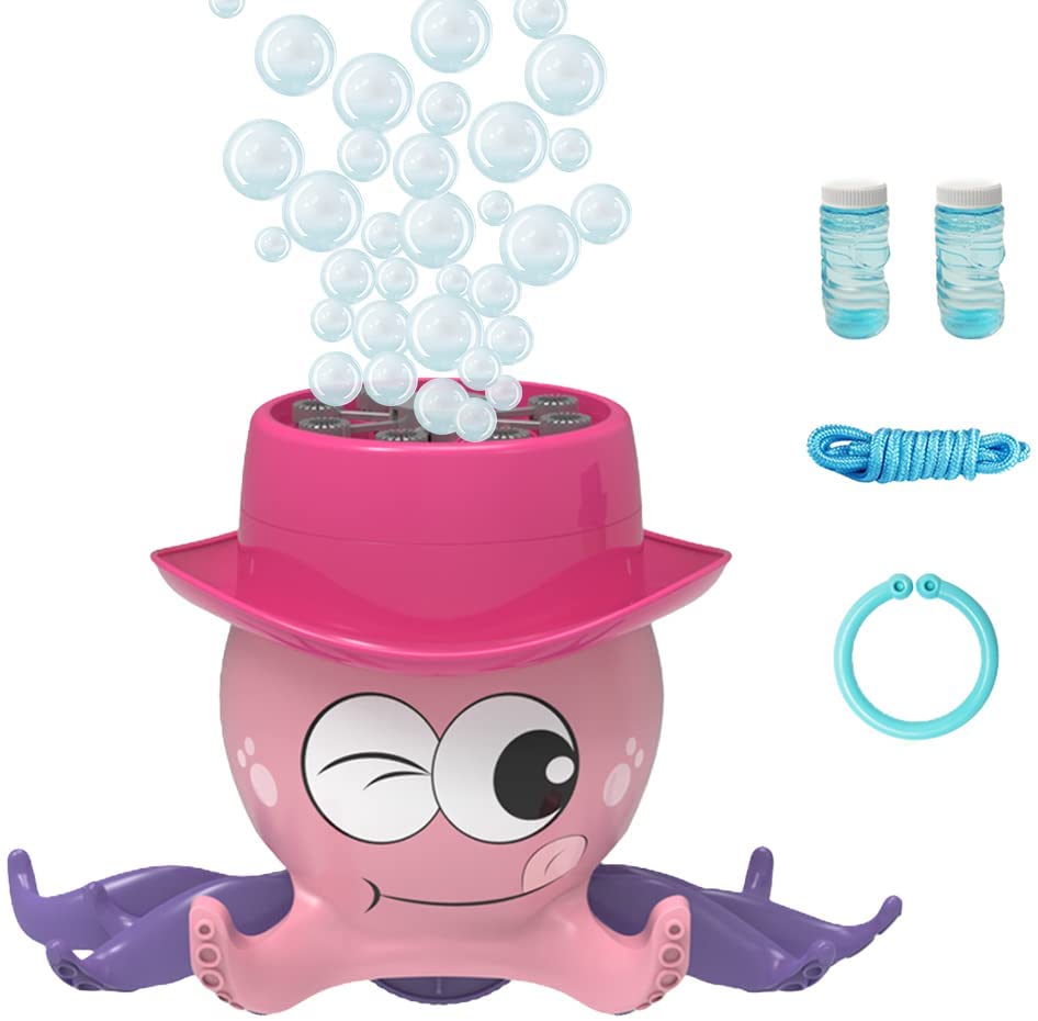 Octopus Bubble Machine for Kids Pull String Toy