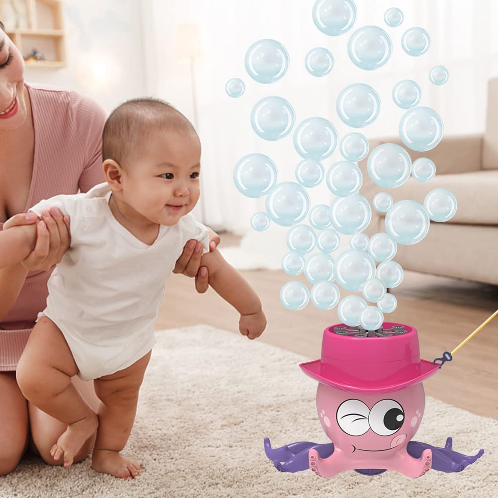 Octopus Bubble Machine for Kids Pull String Toy