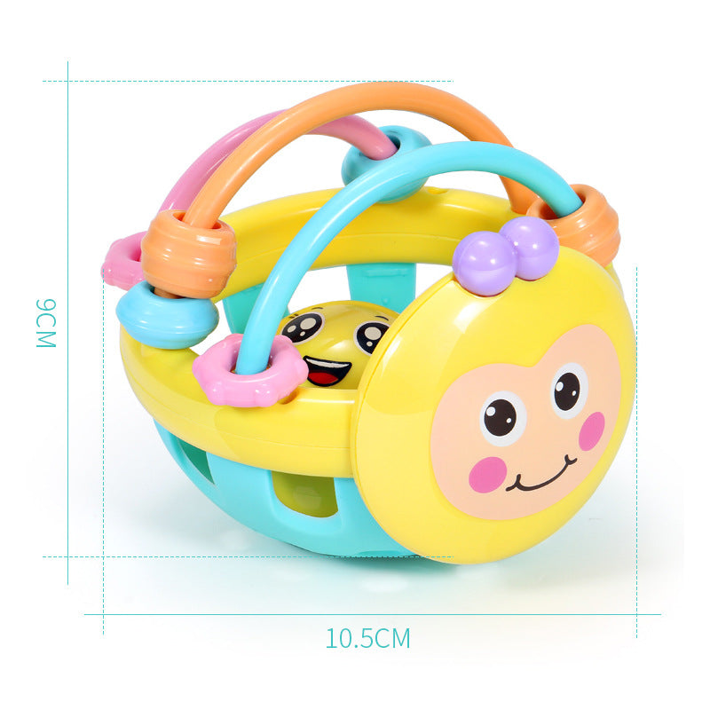 Soft Rubber Cartoon Bee Rattle Hand Ringing Baby Toy