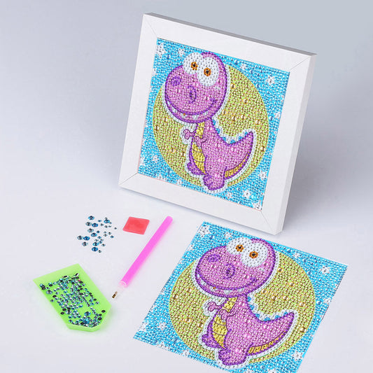 Cartoon Animal Diamond Painting Dinosaur Children Stickers Puzzle