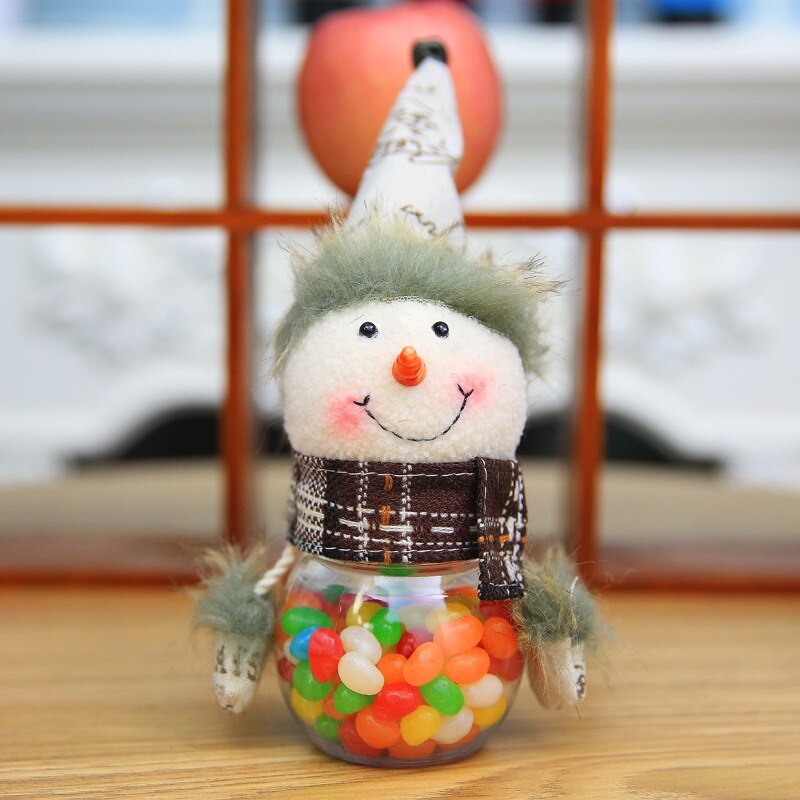 Christmas Gift Bags Candy Jar Storage Bottle Santa Bag