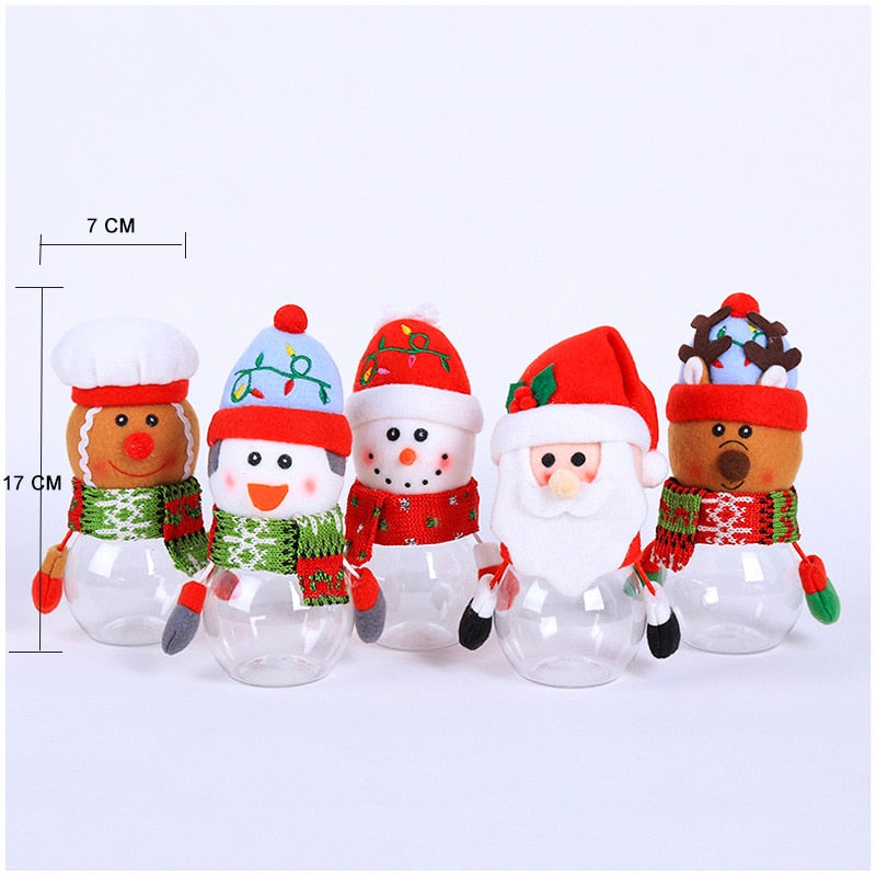 Christmas Gift Bags Candy Jar Storage Bottle Santa Bag