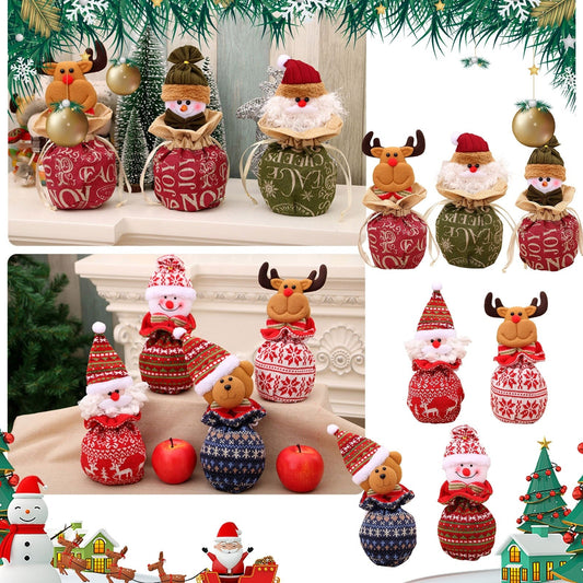 Christmas Knitted Dolls Christmas Eve Candy Gift Bag