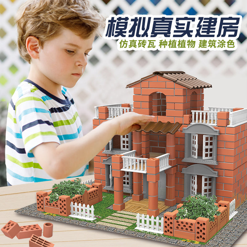 Handmade Miniature House DIY Crafts Building Block Sets