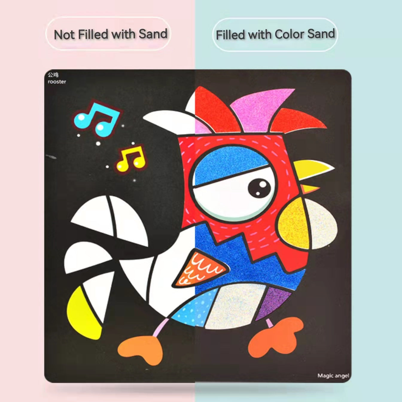 Kids DIY handmade drawing toy color sand painting sets with sand table