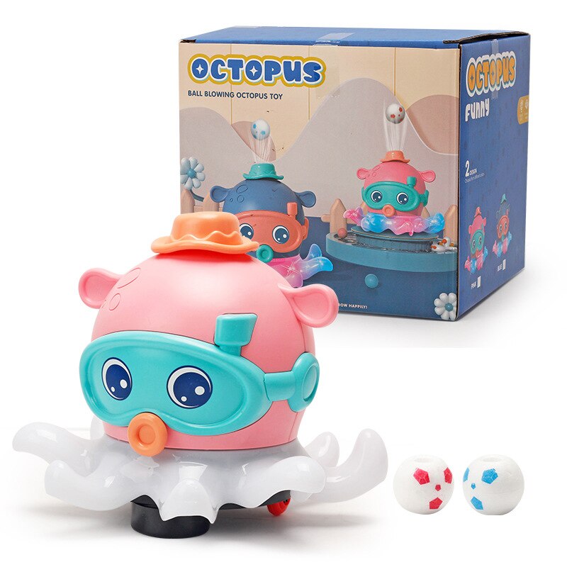 Kids Electric Octopus For Spray Blowing Floating Ball Toys