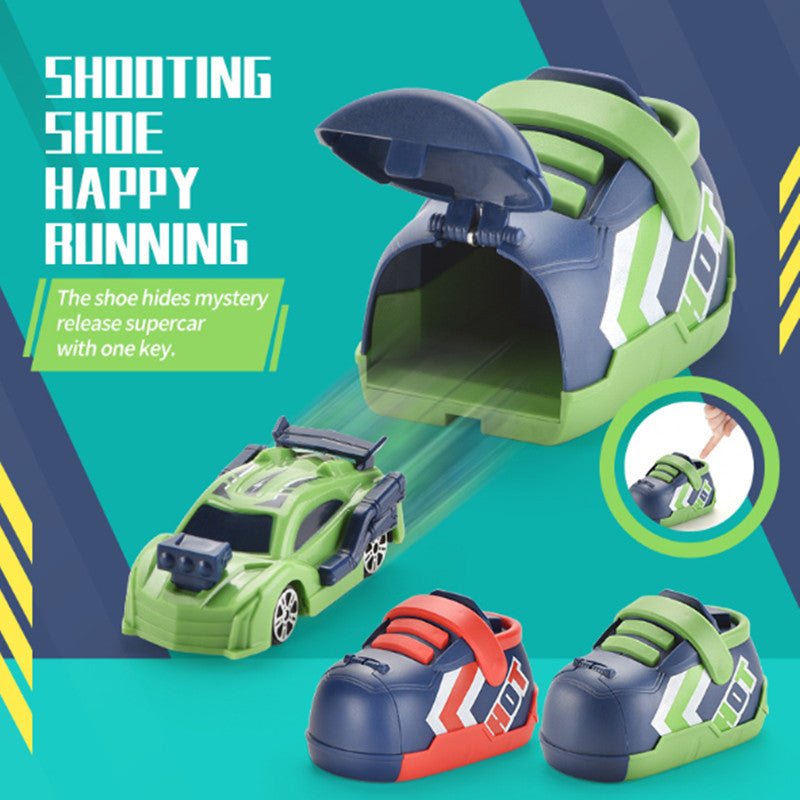 Kid's Ejection Running Shoes Toy Press Shoot Car