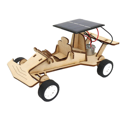 DIY Wooden 3d Puzzle Model Solar Car STEM Science Toy