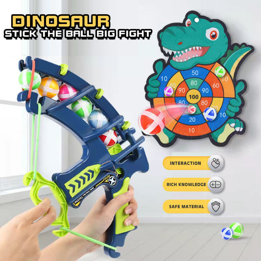 Dinosaur Slingshot Arrow Sticky Ball Dart Board Shooting