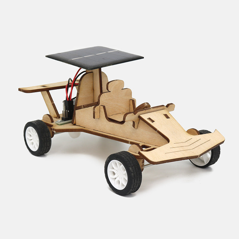 DIY Wooden 3d Puzzle Model Solar Car STEM Science Toy