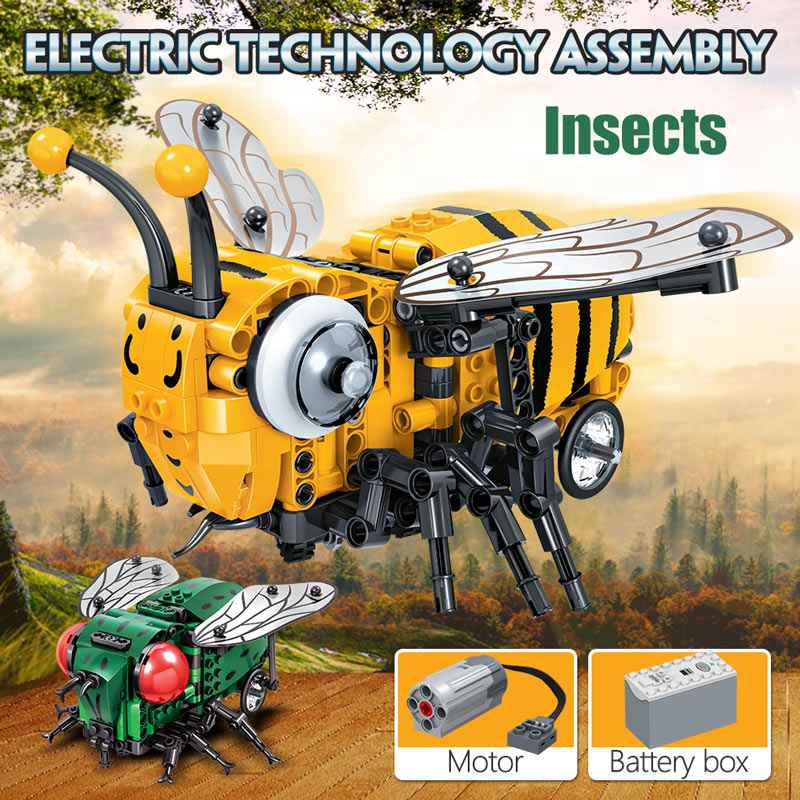 Simulated Electric Little Bee Fly Building Blocks Toys