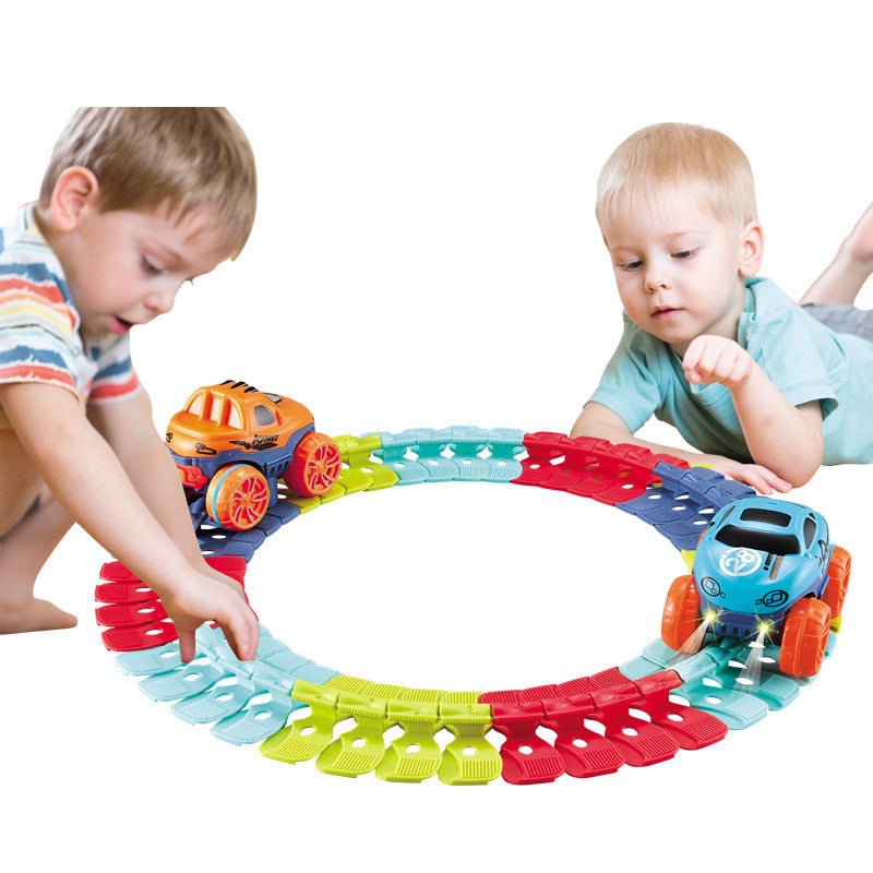 Changeable Car Racing Track Set Flexible Assembled Railway