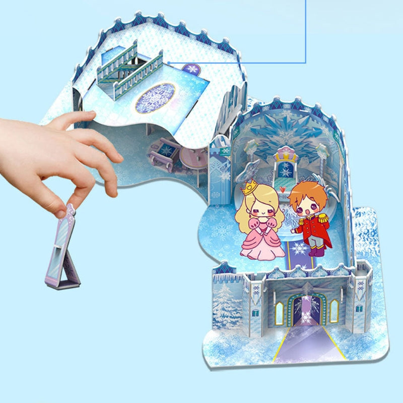 DIY Model Ice Castles 3D Paperboard Puzzle Toys