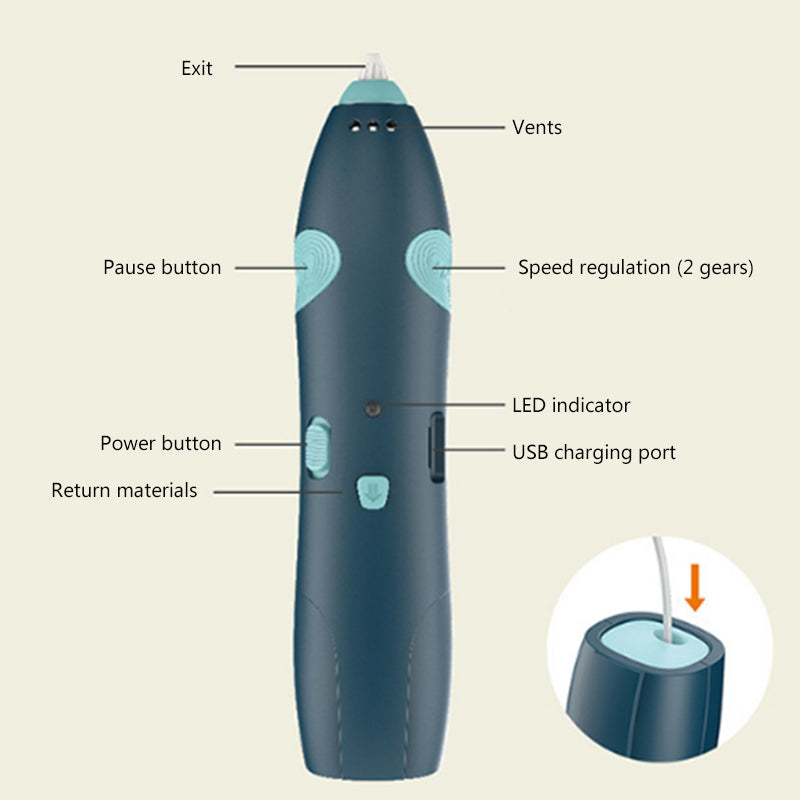 USB Recharge DIY 3D Printer Drawing Pens Toy