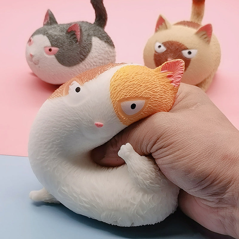 Angry Cat Antistress Ball Stress Relief Squeeze Toy