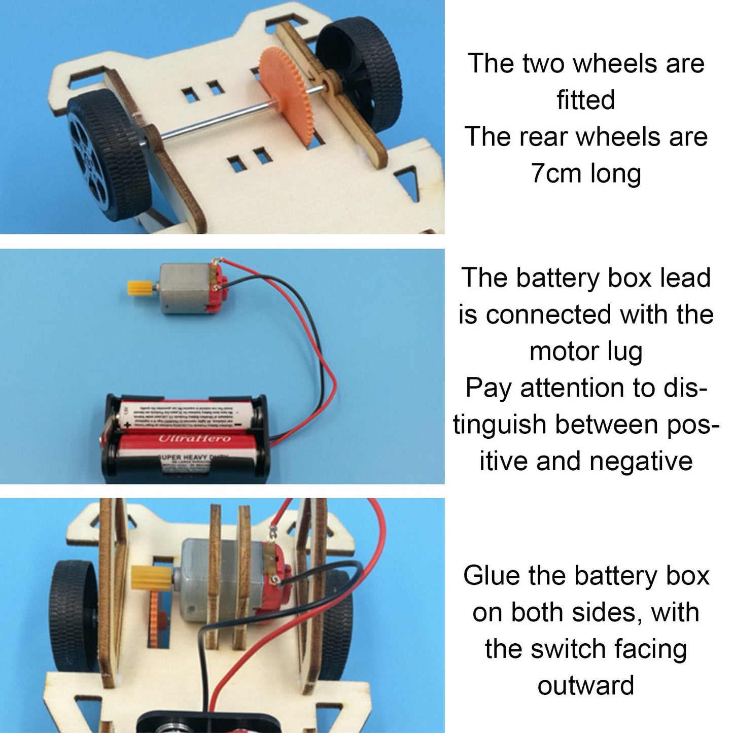 DIY Electric Wood Racing Car 3D Puzzles Scientific Experiment