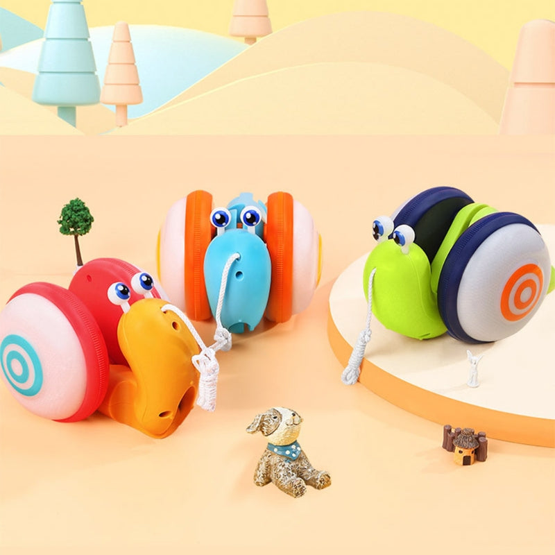 Pull Along Walking Snail Toy For Toddlers With Lighting Music