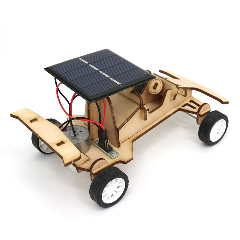 DIY Wooden 3d Puzzle Model Solar Car STEM Science Toy