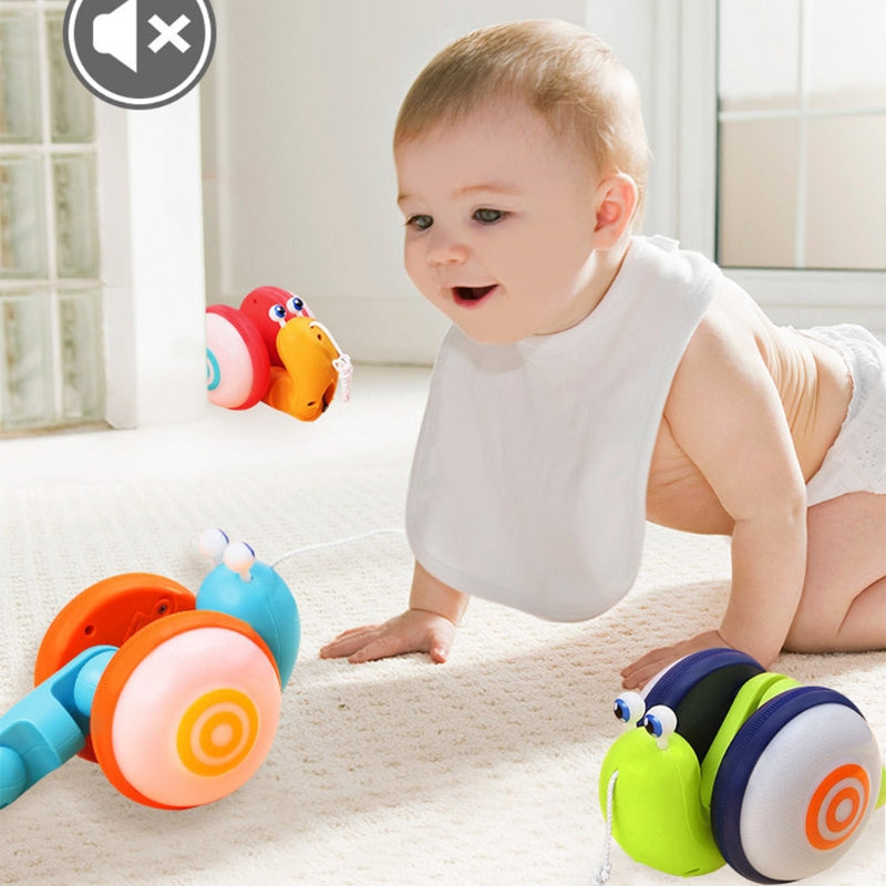 Pull Along Walking Snail Toy For Toddlers With Lighting Music