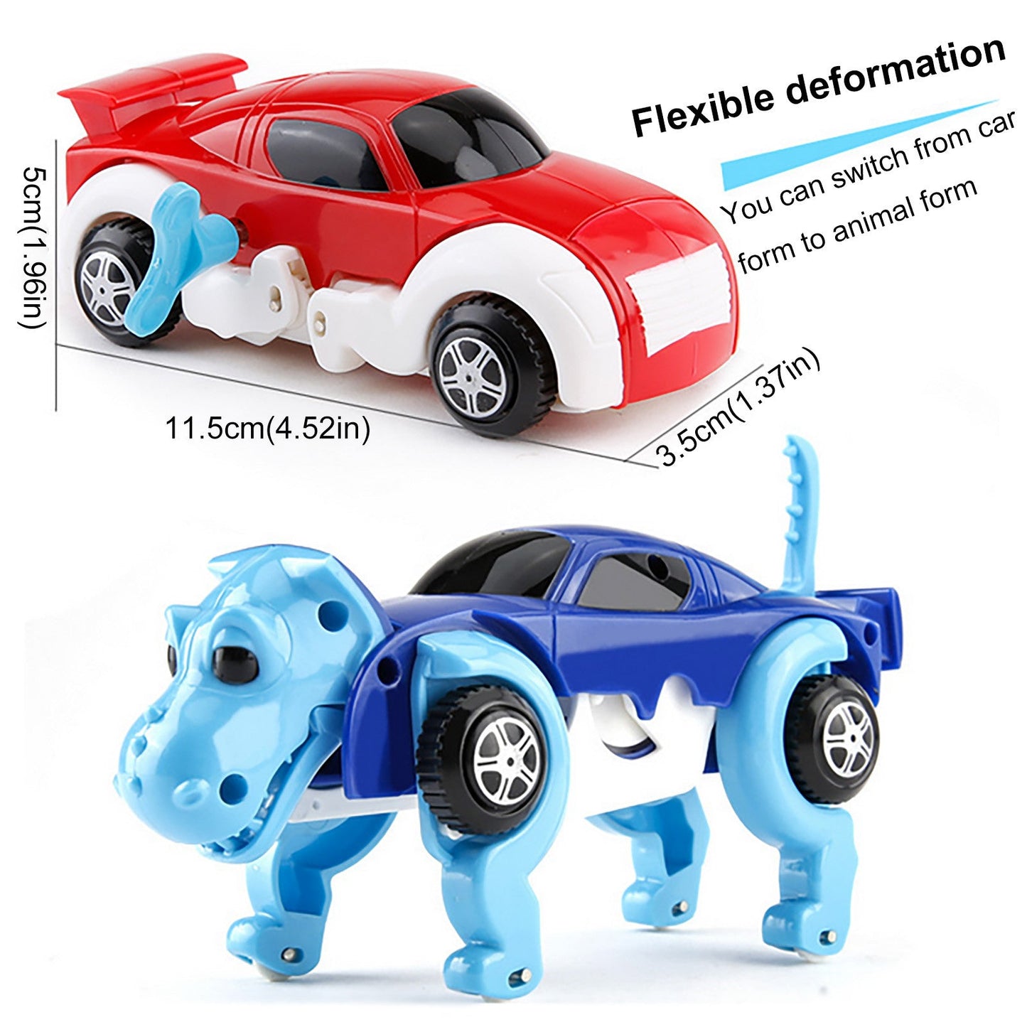 Clockwork Automatically Car Model Deformation Toy