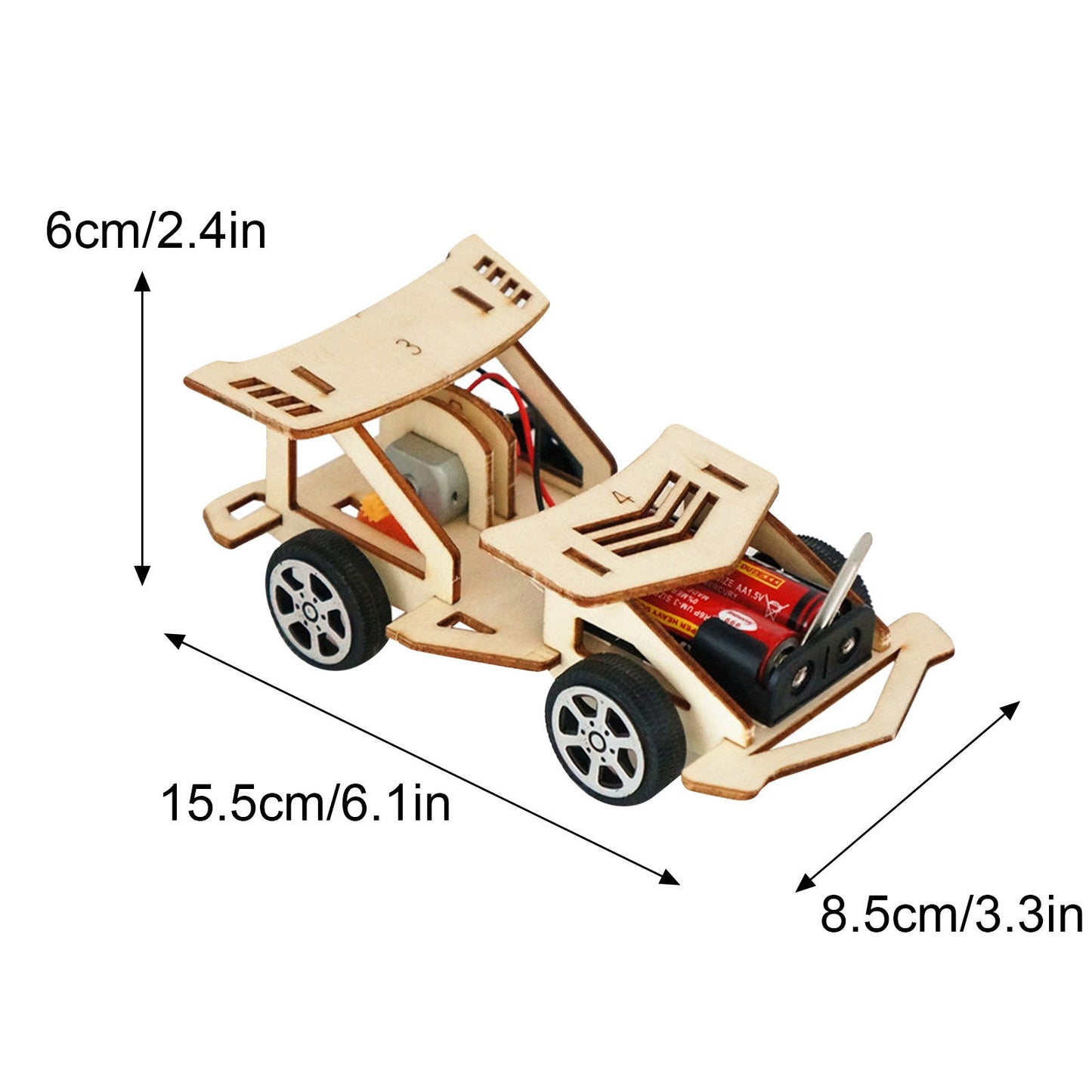 DIY Electric Wood Racing Car 3D Puzzles Scientific Experiment