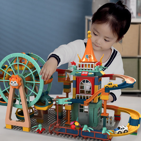 Marble Run Architecture Castle Building Blocks Car Toys