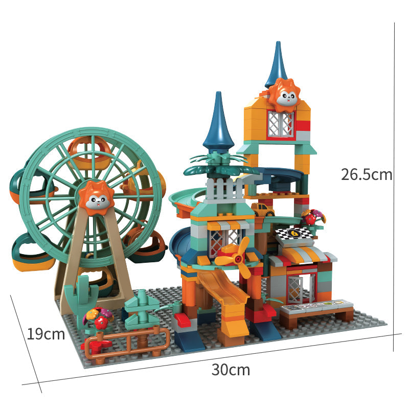 Marble Run Architecture Castle Building Blocks Car Toys