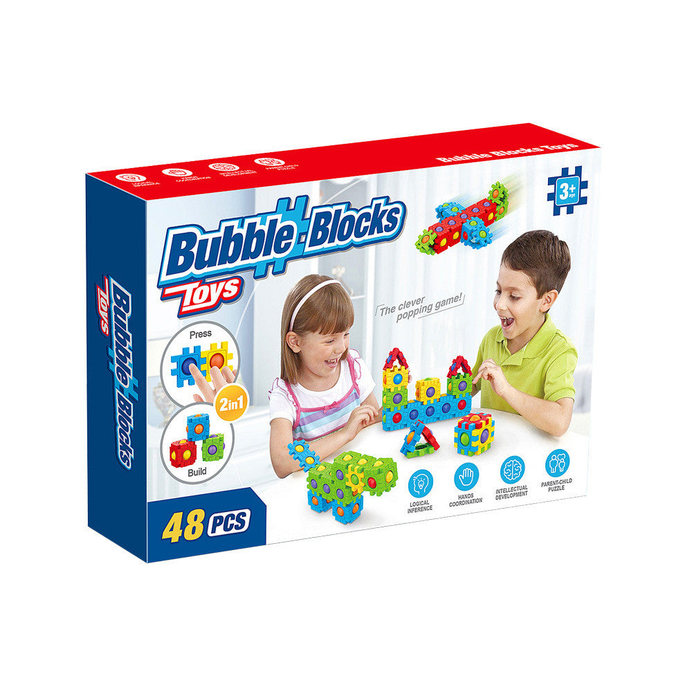 New Push Pop Bubble Sensory Fidget Toy Building Block Game