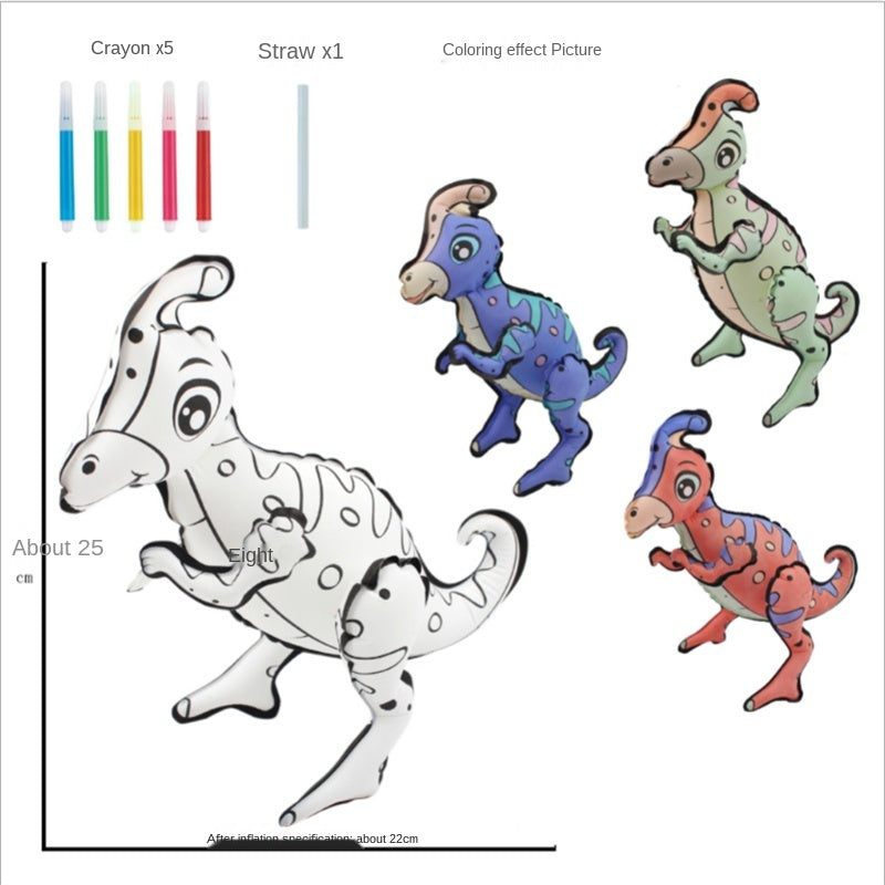 DIY Color Filling Inflatable 3D Watercolor Painting Dinosaur Toy