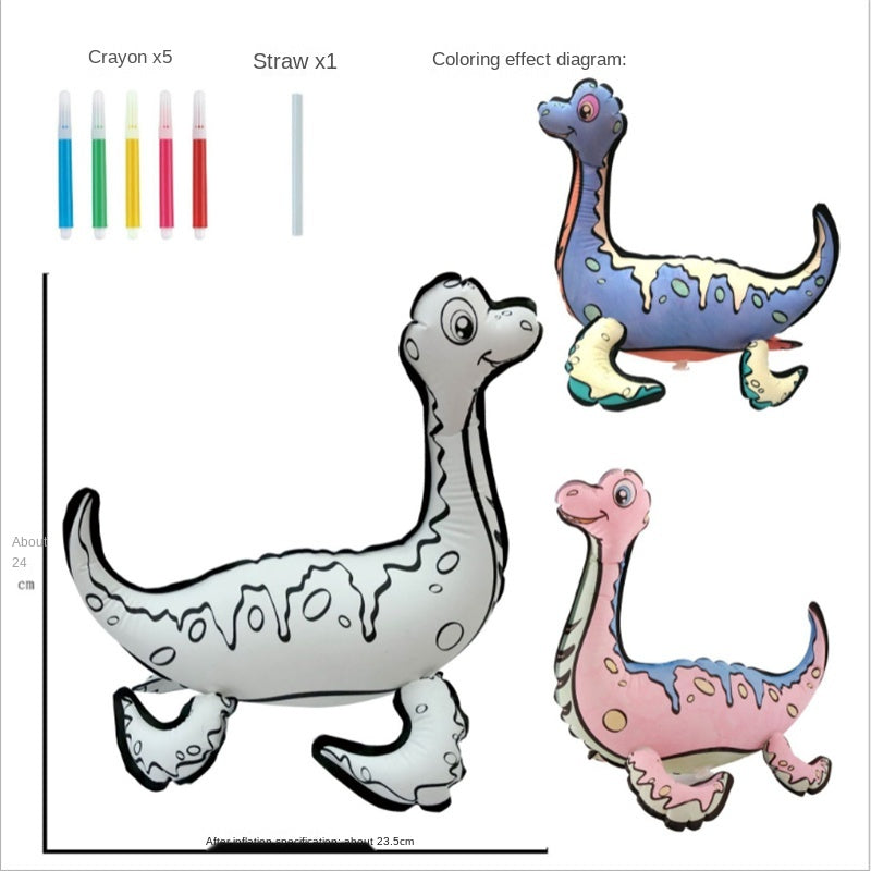 DIY Color Filling Inflatable 3D Watercolor Painting Dinosaur Toy