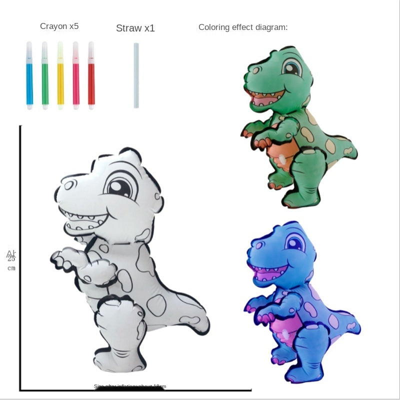 DIY Color Filling Inflatable 3D Watercolor Painting Dinosaur Toy